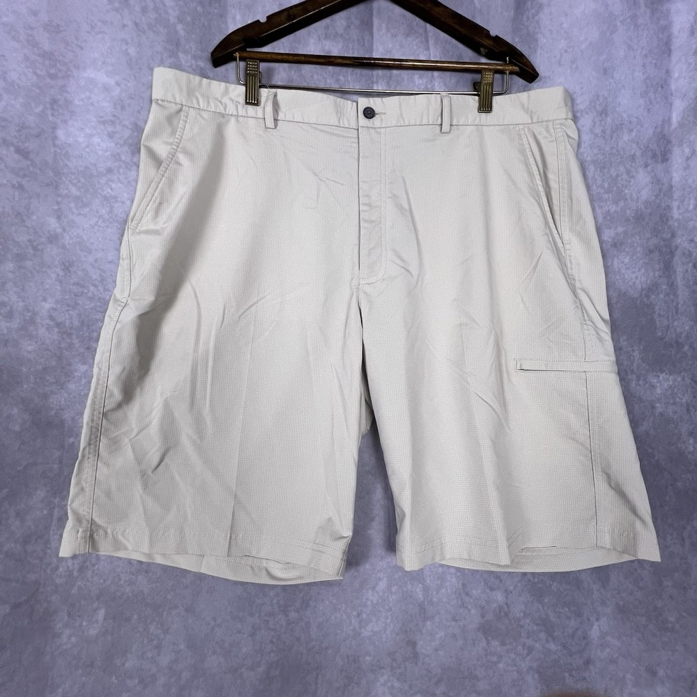 PEBBLE BEACH Performance Golf Shorts Men's Size 42 Light Beige Stretch Pockets